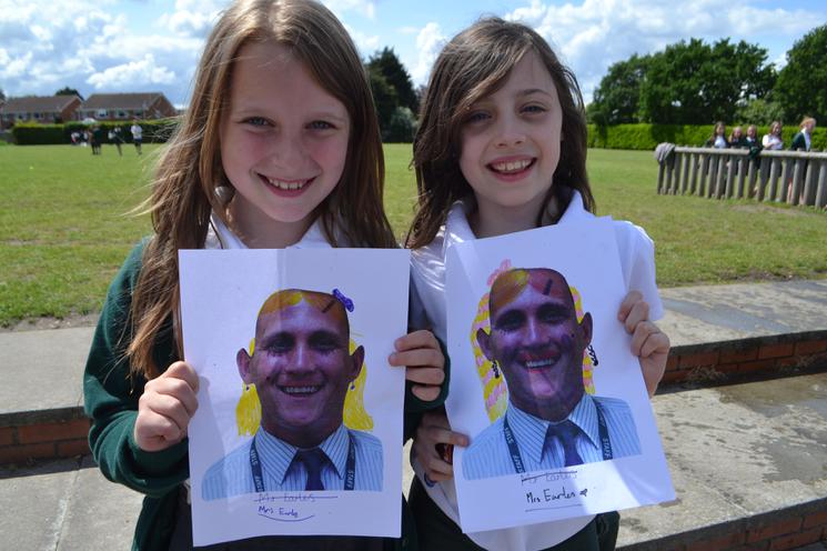 Decorating bald teachers!